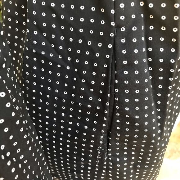 Gap Long Sleeve Wrap Dress Modest Polka Dot Black White Women's Small - Picture 6 of 8